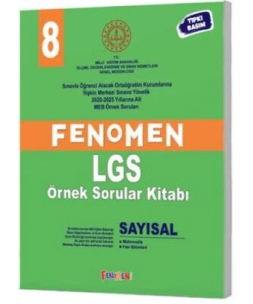 Fenomen Yayınları Fenomen 8 MEB Sayısal Örnek Sorular