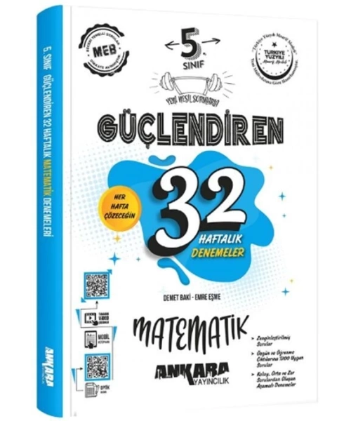 Ankara Yayıncılık 5. Sınıf Matematik Güçlendiren 32 Haftalık Denemeleri