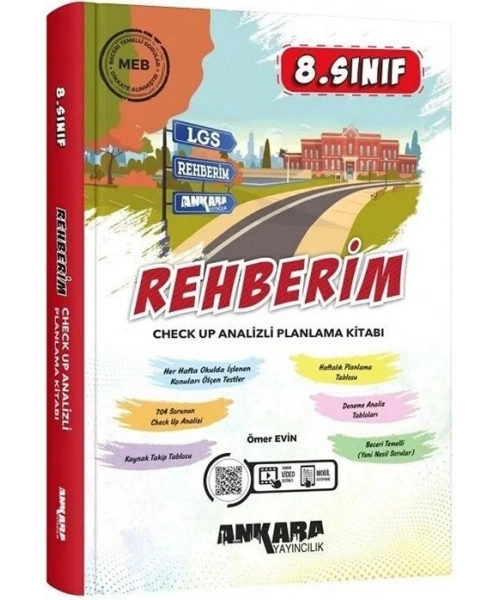 Ankara Yayıncılık 8. Sınıf LGS Rehberim Check Up Analizli Planlama Kitabı