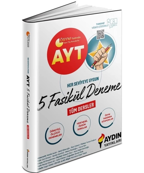 AYDIN YAYINLARI  AYT 5 Lİ FASİKÜL DENEME