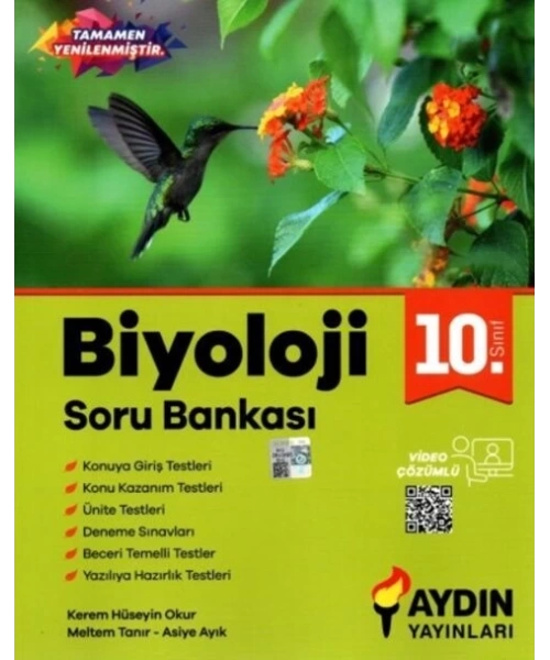 Aydın Yayınları 10. Sınıf Biyoloji Soru Bankası