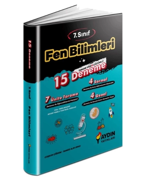 AYDIN YAYINLARI 7 SINIF FEN BİLİMLERİ 15 Lİ DENEME