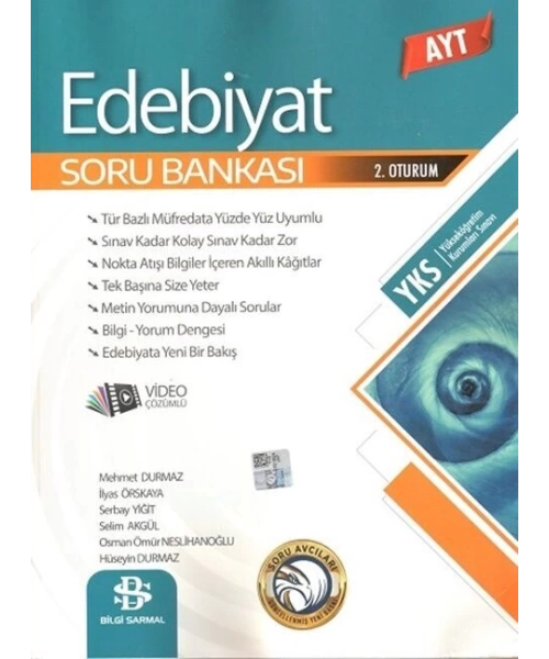 BİLGİ SARMAL YAYINLARI  AYT EDEBİYAT SORU BANKASI