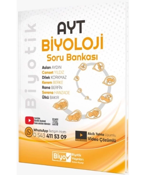 Biyotik Yayınları AYT Biyoloji Soru Bankası