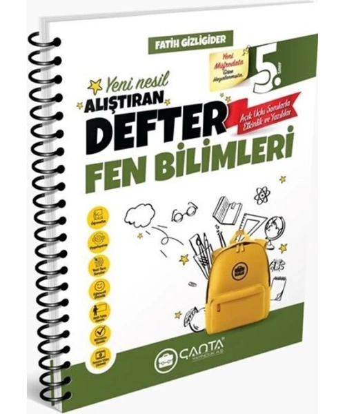 Çanta Yayınları 5. Sınıf Fen Bilimleri Okula Yardımcı Alıştıran Defter