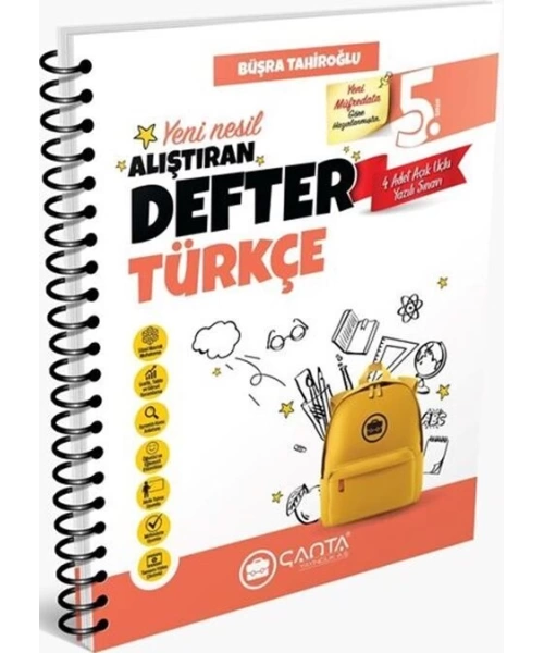 Çanta Yayınları 5. Sınıf Türkçe Okula Yardımcı Öğreten Defter