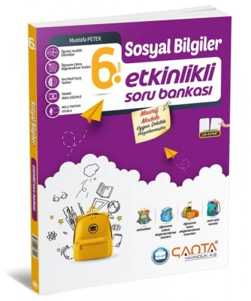Çanta Yayınları 6. Sınıf Sosyal Bilgiler Etkinlikli Soru Bankası