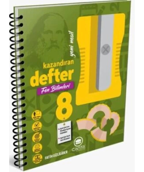 Çanta Yayınları 8. Sınıf Fen Bilimleri Okula Yardımcı Kazandıran Defter