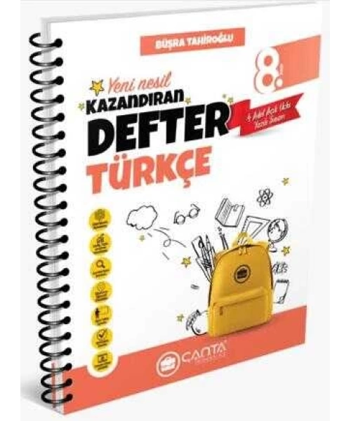 Çanta Yayınları 8.Sınıf Türkçe Okula Yardımcı Kazandıran Defter