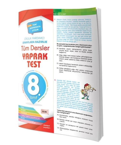 ELEMENT YAYINLARI 8 SINIF TÜM DERSLER YAPRAK TEST