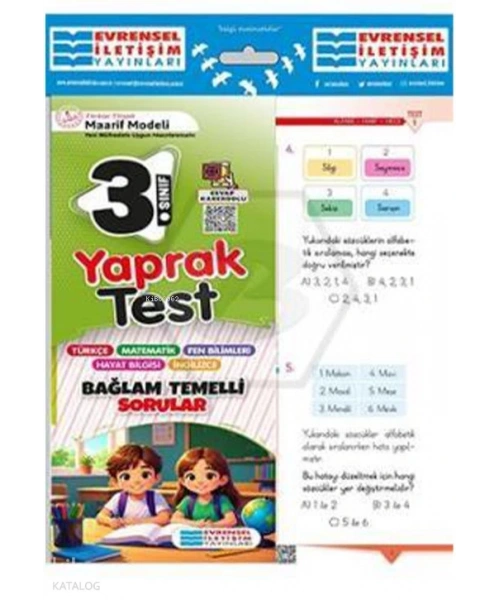 EVRENSEL İLETİŞİM 3 SINIF YAPRAK TEST