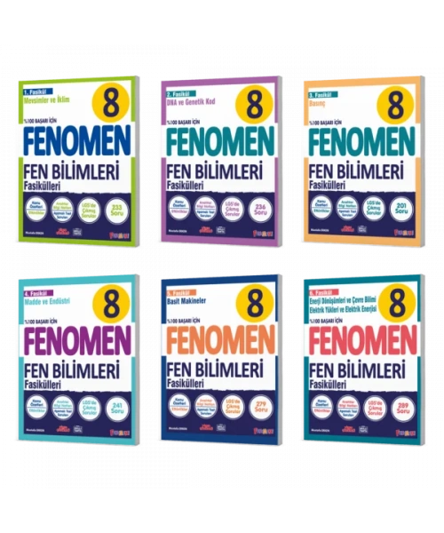 Fenomen Okul Yayınları 8. Sınıf Fen Bilimleri Fenomen Fasikül Set