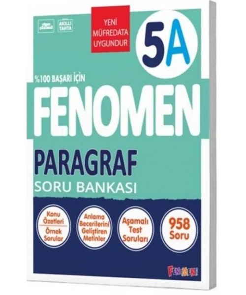 Fenomen Yayınları 5. Sınıf Paragraf Fenomen A Soru Bankası