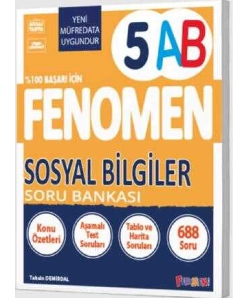 Fenomen  Yayınları 5 Sınıf   Sosyal Bilgiler A-B Soru Bankası