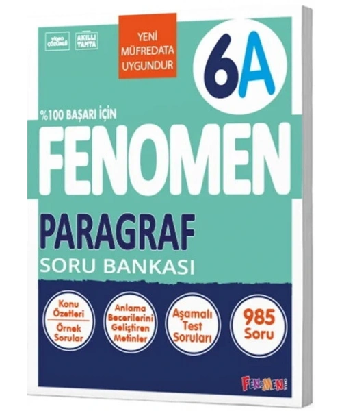 Fenomen Yayınları 6. Sınıf Paragraf A Soru Bankası
