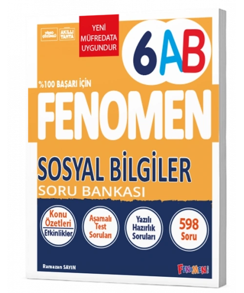 Fenomen Yayınları 6. Sınıf Sosyal Bilgiler Soru Bankası