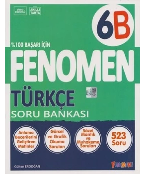 Fenomen  Yayınları 6. Sınıf Türkçe B Soru Bankası