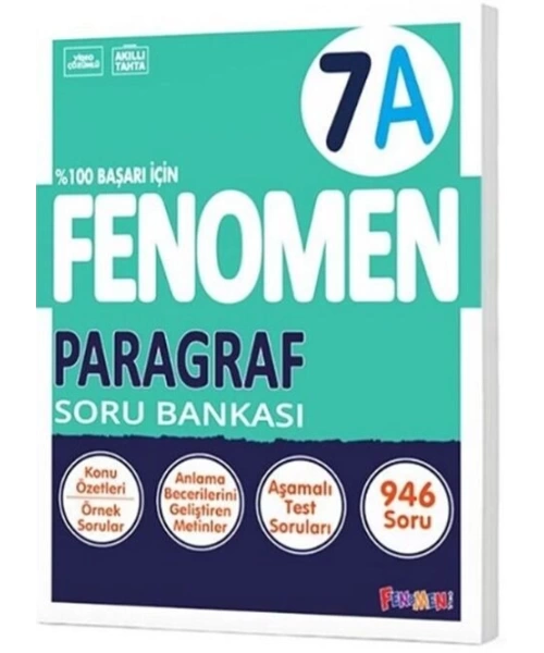 FENOMEN YAYINLARI 7 SINIF PARAGRAF A SORU BANKASI