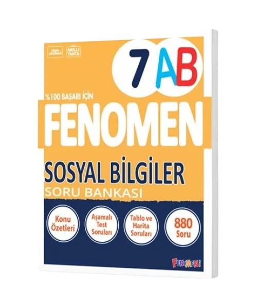 Fenomen yayınları 7  Sınıf  Sosyal Bilgiler A-B Soru Bankası