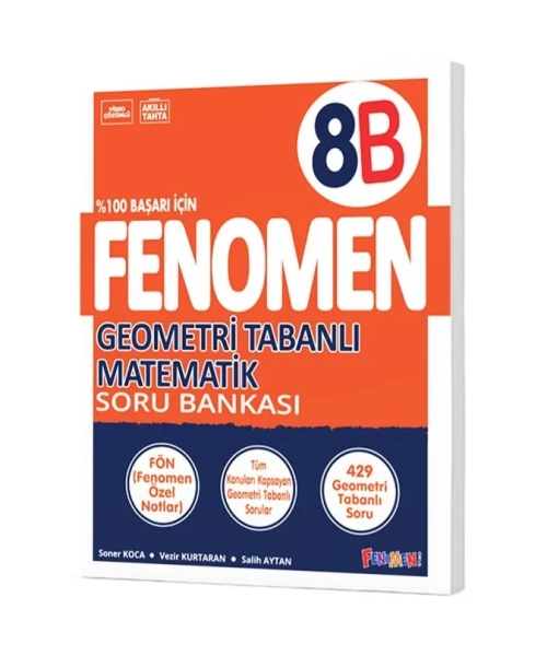 Fenomen Yayınları 8. Sınıf Geometri Tabanlı Matematik B  Soru Bankası