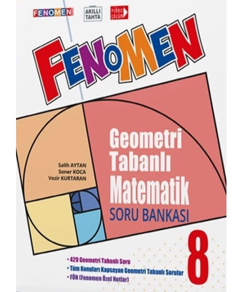 Fenomen  Yayınları 8. Sınıf Geometri Tabanlı Matematik Soru Bankası