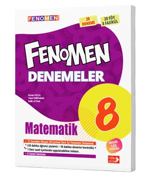 FENOMEN YAYINLARI 8 SINIF MATEMATİK 28 Lİ DENEME