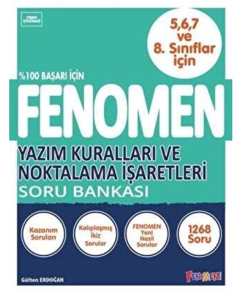 Fenomen Yyayınları  Yazım Kuralları ve Noktalama İşaretleri Soru Bankası (5-6-7-8.SINIFLAR İÇİN)