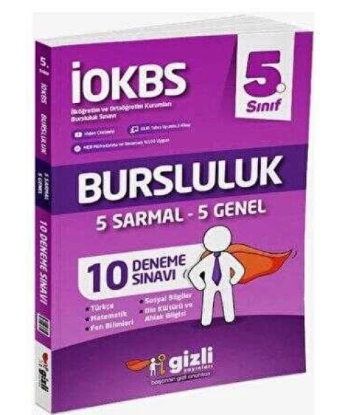 Gizli Yayınları 5.Sınıf İOKBS Bursluluk 10 Deneme Sınavı