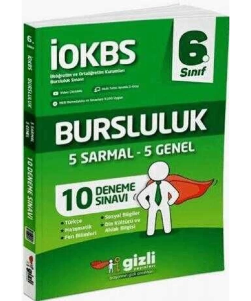 Gizli Yayınları 6. Sınıf İokbs Bursluluk 10 Deneme Sınavı