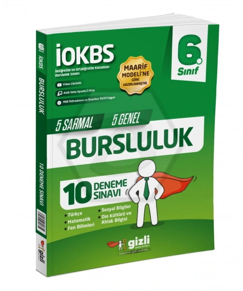 Gizli Yayınları 6. Sınıf İokbs Bursluluk 10 Deneme Sınavı