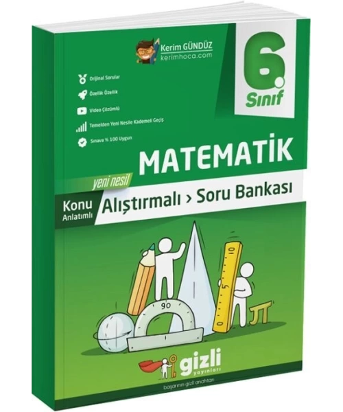 Gizli Yayınları 6. Sınıf Matematik Konu Anlatımlı Soru Bankası