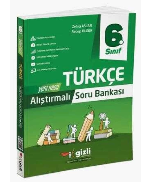 Gizli Yayınları 6. Sınıf Türkçe Araştırmalı Soru Bankası