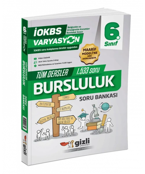 Gizli Yayınları 6. Sınıf Varyasyon Tüm Dersler Bursluluk Soru Bankası