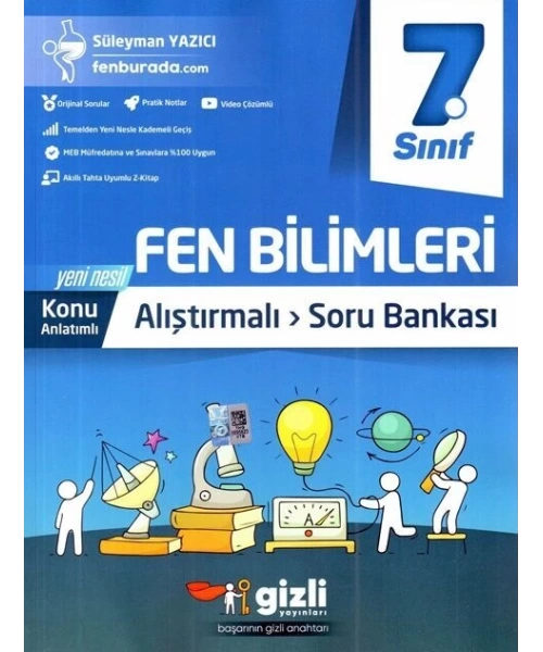 Gizli Yayınları 7. Sınıf Fen Bilimleri Alıştırmalı Soru Bankası