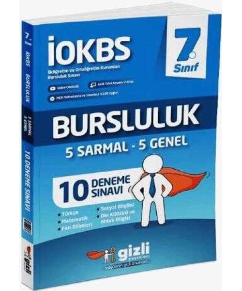 Gizli Yayınları 7. Sınıf İokbs Bursluluk 10 Deneme Sınavı