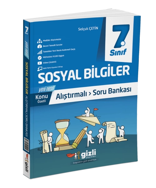 Gizli Yayınları 7. Sınıf Sosyal Bilgiler Konu Anlatımlı Alıştırmalı Soru Bankası