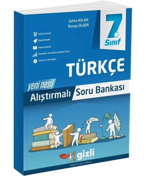 Gizli Yayınları 7. Sınıf Türkçe Alıştırmalı Soru Bankası