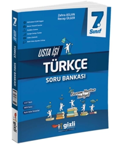 Gizli Yayınları 7. Sınıf Türkçe Usta İşi Soru Bankası