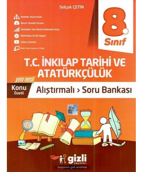 Gizli Yayınları 8. Sınıf İnkılap Tarihi ve Atatürkçülük Alıştırmalı Soru Bankası