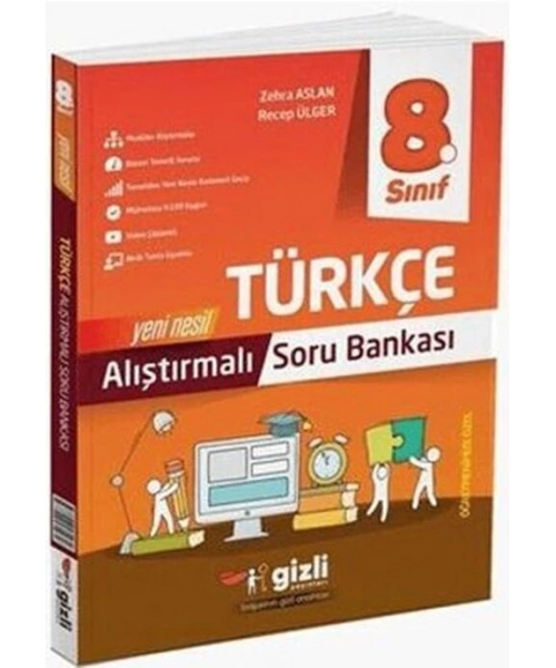 Gizli Yayınları 8. Sınıf LGS Türkçe Alıştırmalı Soru Bankası