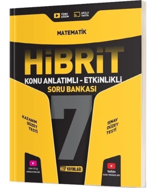 Hız Yayınları 7. Sınıf Matematik HİBRİT Konu Anlatımlı Etkinlikli Soru Bankası