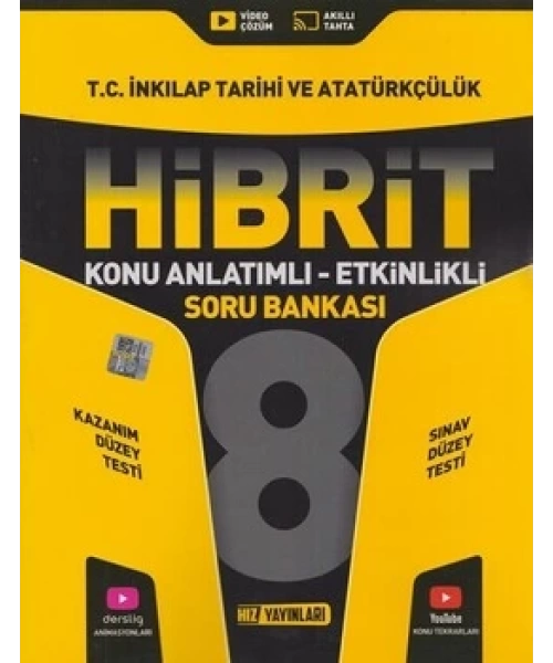 Hız Yayınları 8. Sınıf T.C. İnkılap Tarihi ve Atatürkçülük HİBRİT Konu Anlatımlı Etkinlikli Soru Bankası