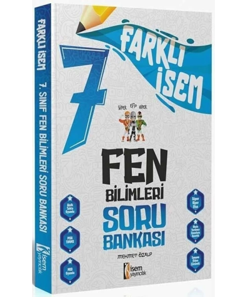 İsem Yayınları 7. Sınıf Farklı İsem Fen Bilimleri Soru Bankası