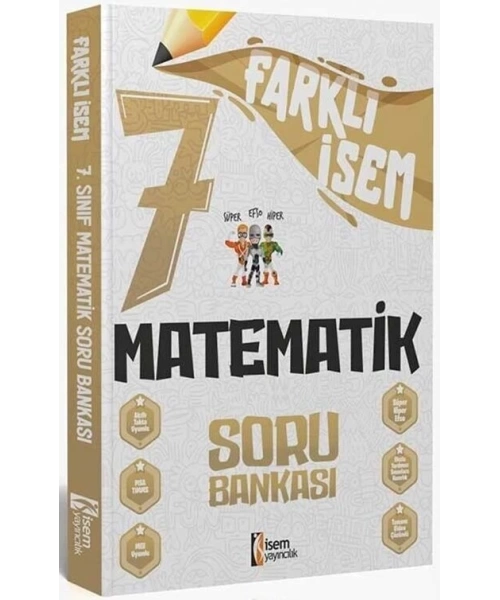 İsem Yayınları 7. Sınıf Farklı İsem Matematik Soru Bankası