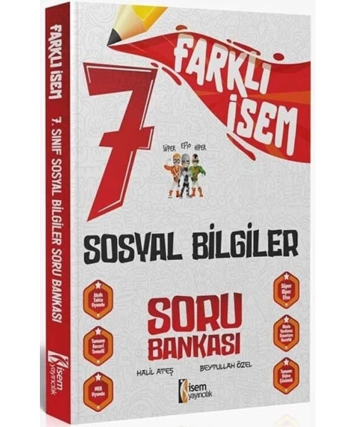 İsem Yayınları 7. Sınıf Farklı İsem Sosyal Bilgiler Soru Bankası