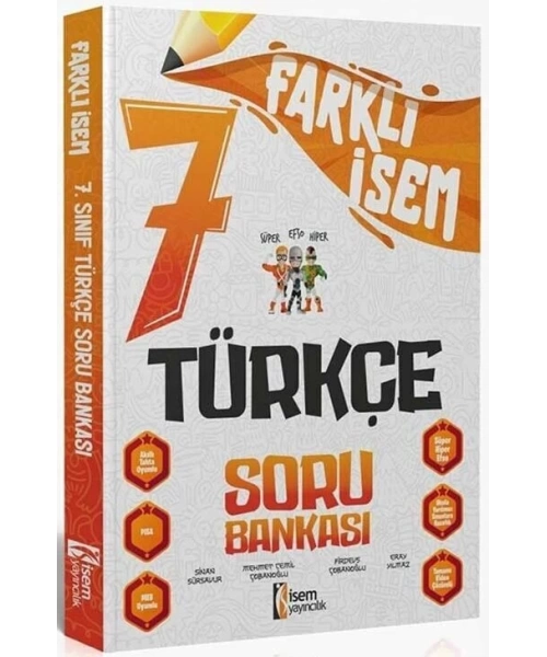 İsem Yayınları 7. Sınıf Farklı İsem Türkçe Soru Bankası