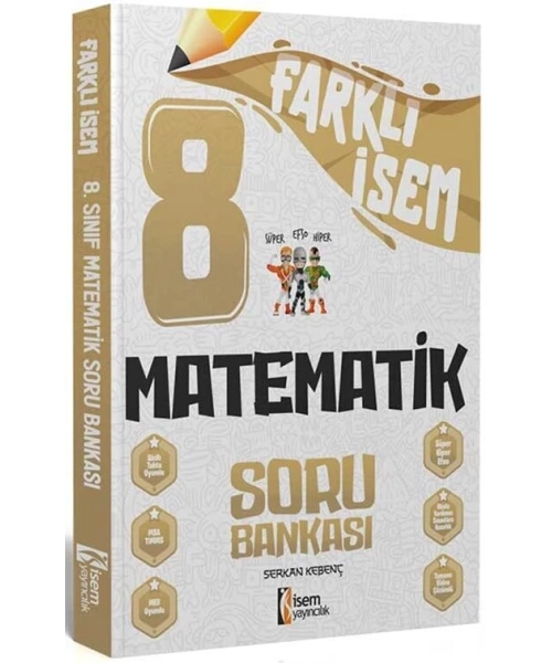 İsem Yayınları 8. Sınıf Farklı İsem Matematik Soru Bankası