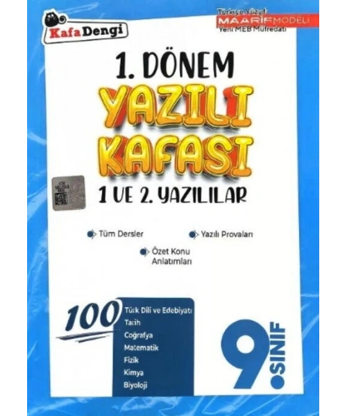 Kafa Dengi Yayınları 9. Sınıf 1. Dönem Yazılı Kafası 1. ve 2. Yazılılar