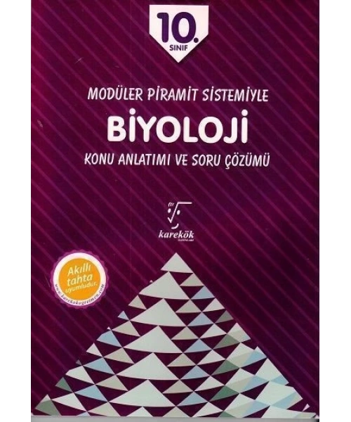 Karekök Yayınları 10. Sınıf Modüler Piramit Sistemiyle Biyoloji Konu Anlatımı ve Soru Çözümü