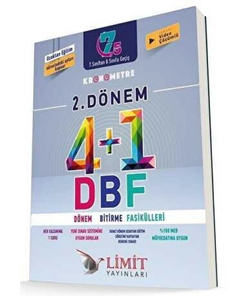 Limit Yayınları 7. Sınıf 2. Dönem Kronometre DBF 4 + 1 Dönem Bitirme Fasikülleri